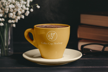 Free Porcelain Coffee Cup Mockup Free Porcelain Coffee Cup Mockup