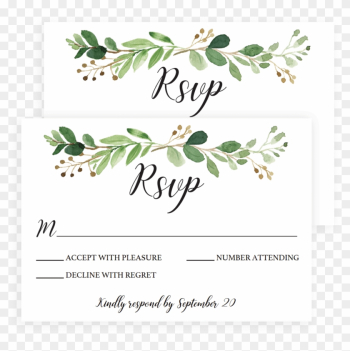 Free Printable Rsvp Wedding Cards - Grünes Blumenbrautparty Danken Ihnen Mitteilungskarte