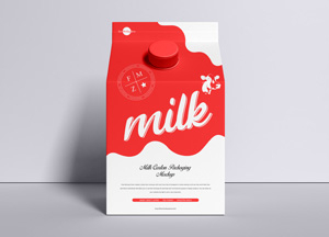 Free PSD Milk Carton Packaging Mockup m milk 