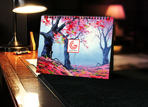Free PSD Table Calendar MockUp g Free PSD Table Calendar MockUp g