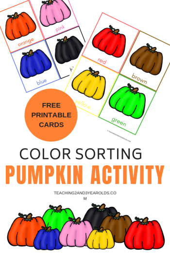 Free Pumpkin Color Sorting Printables | Posts from Teaching 2 and ...