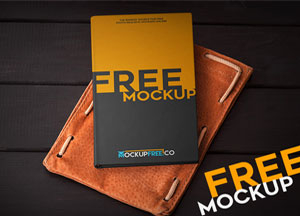 Free Realistic Notebook Mock-up In Autumn Scenery eree mockup mockupreeco free mockup 