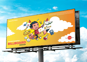 Free Realistic Outdoor Advertisement Hoarding Billboard Mockup PSD 2018 advertisement billboard mochup 