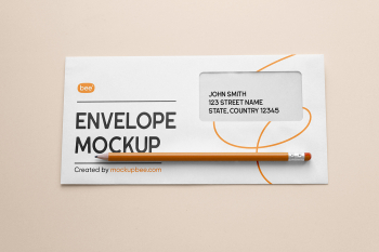 Free Rectangle Envelope Mockup Free Rectangle Envelope Mockup