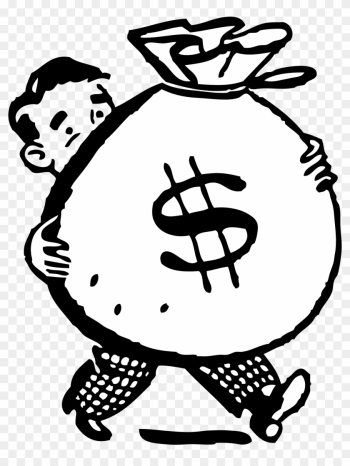 Free Retro Clipart Illustration Of Man Carrying Big - Money Clipart Free Retro Clipart Illustration Of Man Carrying Big - Money Clipart