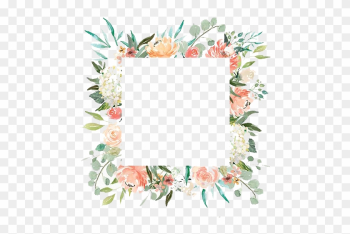 Free Romantic Watercolor Floral Frame Png - Watercolor Flower Frame Transparent Background