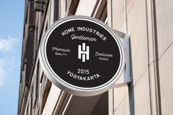 Free Round Sign Mockup Free Round Sign Mockup