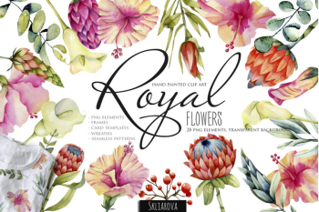 FREE Royal Flowers Watercolor Clipart By TheHungryJPEG | TheHungryJPEG.com FREE Royal Flowers Watercolor Clipart By TheHungryJPEG | TheHungryJPEG.com