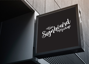 Free Signboard Mockup For Advertisement signhedrd mechup Free Signboard Mockup For Advertisement signhedrd mechup