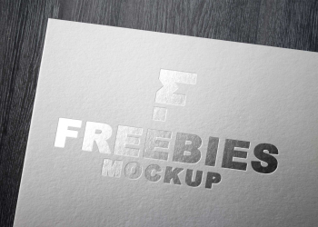 Free Silver Paper Logo Mockup - Freebies Mockup Free Silver Paper Logo Mockup - Freebies Mockup