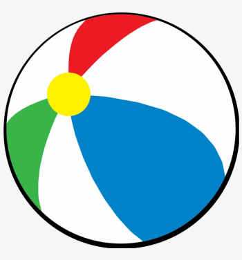 Free Simple Beach Ball - Cartoon Beach Ball Transparent PNG ...