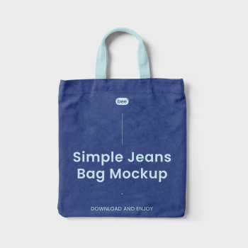 Free Simple Jeans Bag Mockup Free Simple Jeans Bag Mockup