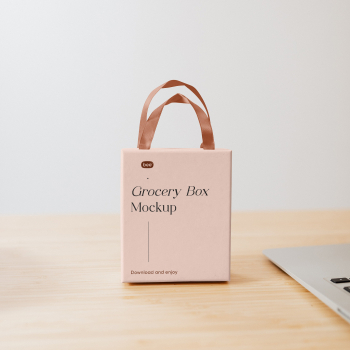 Free Small Grocery Box Mockup