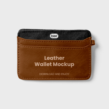 Free Small Leather Wallet Mockup Free Small Leather Wallet Mockup