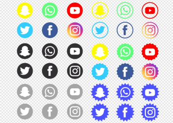 Free social media icon set in PNG format