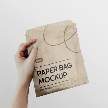 Free Square Food Bag Mockup Free Square Food Bag Mockup