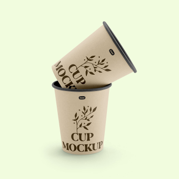 Free Stacked Paper Cups Mockup Free Stacked Paper Cups Mockup