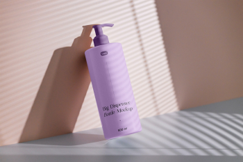 Free Standing Dispenser Bottle Mockup Free Standing Dispenser Bottle Mockup