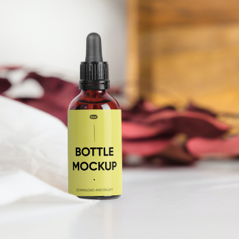 Free Standing Dropper Bottle Mockup Free Standing Dropper Bottle Mockup
