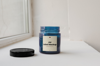 Free Standing Jar Label Mockup Free Standing Jar Label Mockup