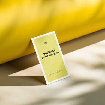 Free Standing Perspective Business Card Mockup Free Standing Perspective Business Card Mockup