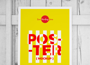Free Standing Poster on Wood Mockup #1 pos- -ter { mockup } Free Standing Poster on Wood Mockup #1 pos- -ter { mockup }