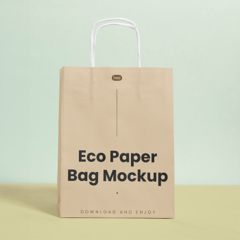Free Standing Shopping Bag Mockup Free Standing Shopping Bag Mockup