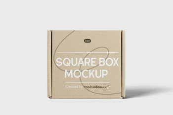 Free Standing Square Box Mockup