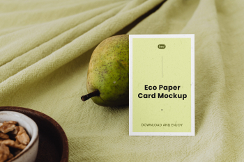 Free Standing Vertical Card Mockup Free Standing Vertical Card Mockup