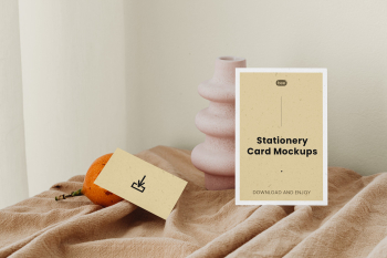 Free Stationery Paper Card Mockups