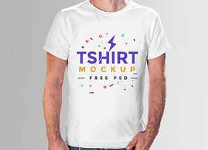 Free T Shirt Mock-up PSD For Men tshirt up - free psd - 