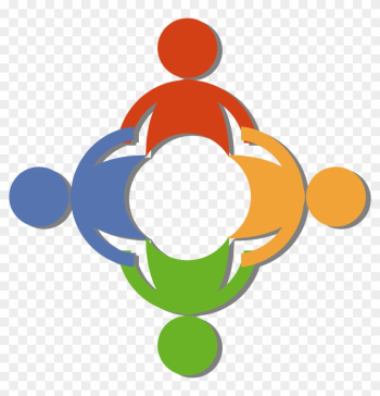 Free Teamwork Clip Art Of A Circle Of Diverse People - Partnership Clipart