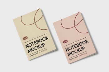 Free Thin Notebook Mockup