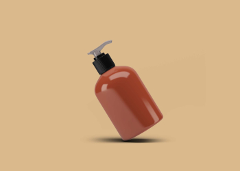 Free Tilt Cosmetic Bottle Mockup