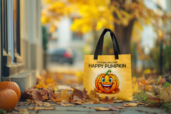 Free Tote Bag with Pumpkins Mockup