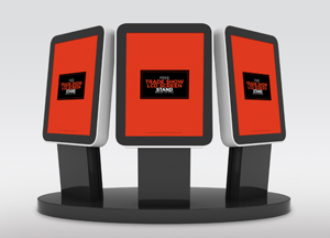 Free Trade Show Booth LCD Screen Stands Mock-up Psd ve tand 