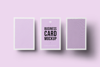 Free Triple Business Card Mockup