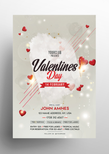 Free Valentine’s Day PSD Flyer Template Free Valentine’s Day PSD Flyer Template