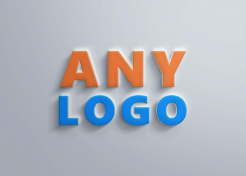 Free Vector 3D Logo Mockup