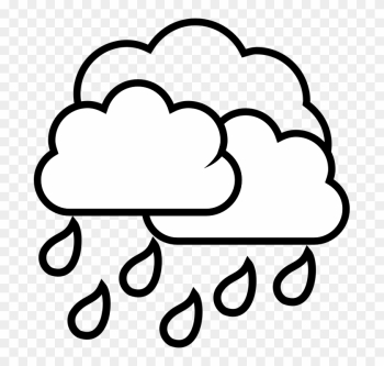 Free Vector Graphic - Black And White Rain Cloud