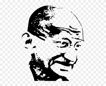 Free Vector Mahatma Gandhi Clip Art - Black And White Paintings Of Famous People