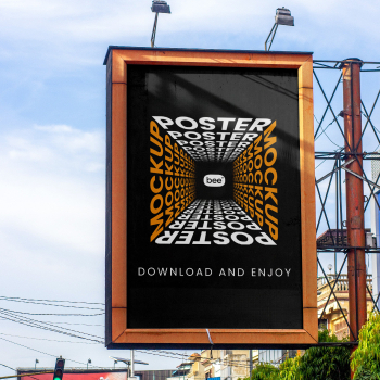 Free Vertical Billboard Mockup Free Vertical Billboard Mockup
