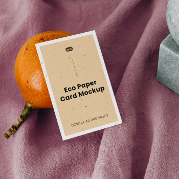 Free Vertical Card with Orange Free Vertical Card with Orange