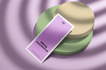 Free Vertical Card with Stand Mockup Free Vertical Card with Stand Mockup