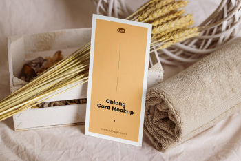 Free Vertical Paper Card Mockup Free Vertical Paper Card Mockup
