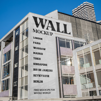 Free Vertical Wall Mockup Free Vertical Wall Mockup