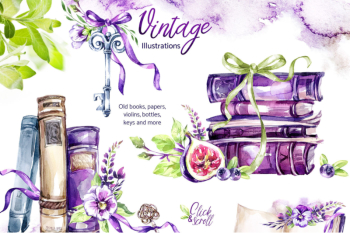FREE Vintage Violet Watercolor collection By TheHungryJPEG | TheHungryJPEG.com FREE Vintage Violet Watercolor collection By TheHungryJPEG | TheHungryJPEG.com
