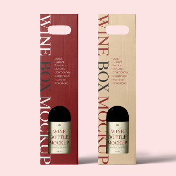 Free Wine Bottle Packaging Mockup