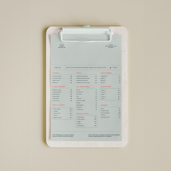 Free Wooden Menu Mockup