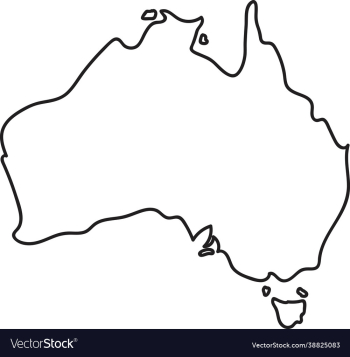freehand australia region map freehand australia region map